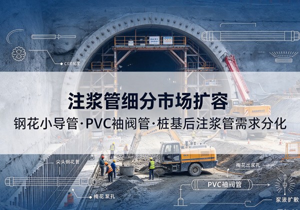 中站注浆管细分市场扩容，隧道钢花小导管、PVC 袖阀管、桩基后注浆管需求分化